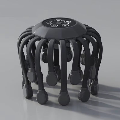 Revitalize Your Relaxation Routine with the Orange Octopus Head Massager - 10/20 Independent Massage Heads for Wireless Scalp Bliss!