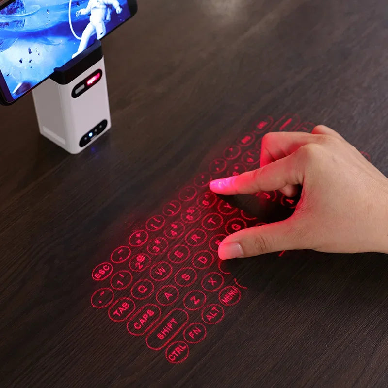 Revolutionary Bluetooth Wireless Virtual Laser Keyboard & Touch Projector for Ultimate Typing on All Your Devices
