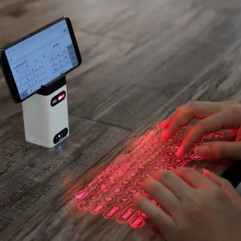 Revolutionary Bluetooth Wireless Virtual Laser Keyboard & Touch Projector for Ultimate Typing on All Your Devices