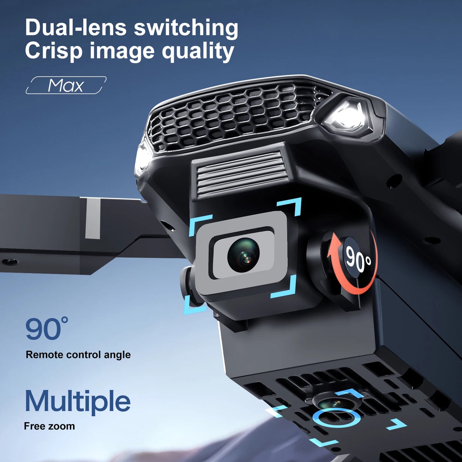 Newest E88 E99D Screen-Controlled Lighting Mini Drone 4K 2 Camera Optical Flow Remote Control Aircraft Mavic Air 2