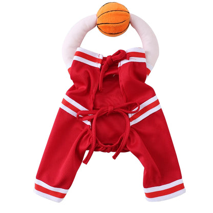 Get Your Pup Ready for Halloween with Our Fun Basketball Cosplay Costume - Perfect for Dogs and Cats of All Sizes!