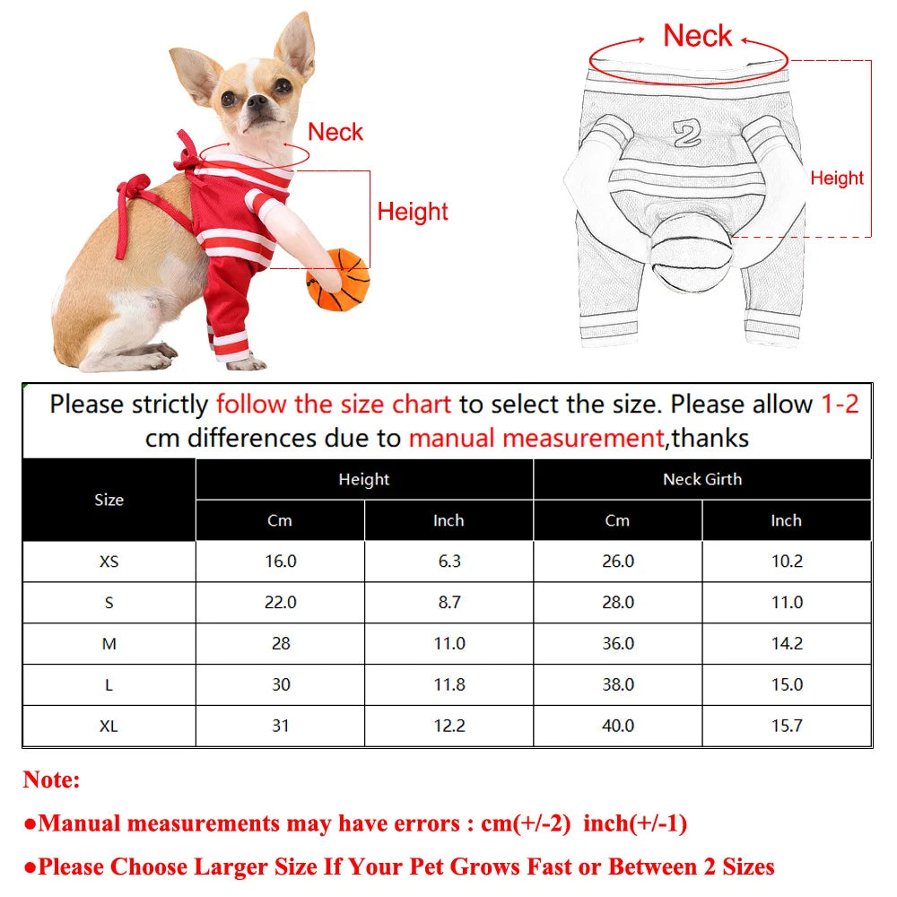 Get Your Pup Ready for Halloween with Our Fun Basketball Cosplay Costume - Perfect for Dogs and Cats of All Sizes!