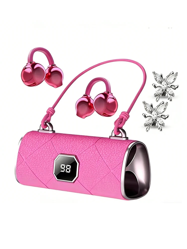 Elevate Your Style with X22 Wireless Bluetooth Headphones - Featuring Diamond Butterfly Clips and Noise-Cancellation for an Unmatched Audio Experience