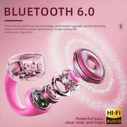 Elevate Your Style with X22 Wireless Bluetooth Headphones - Featuring Diamond Butterfly Clips and Noise-Cancellation for an Unmatched Audio Experience