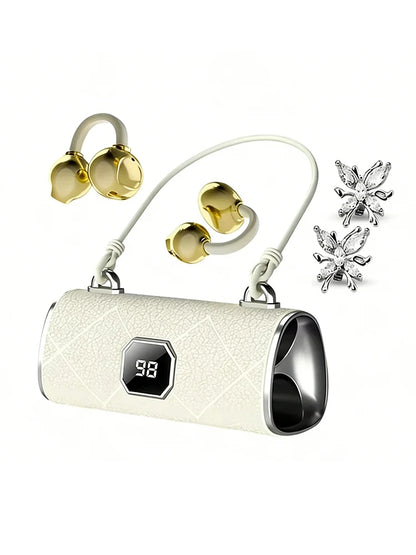 Elevate Your Style with X22 Wireless Bluetooth Headphones - Featuring Diamond Butterfly Clips and Noise-Cancellation for an Unmatched Audio Experience