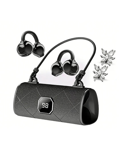 Elevate Your Style with X22 Wireless Bluetooth Headphones - Featuring Diamond Butterfly Clips and Noise-Cancellation for an Unmatched Audio Experience