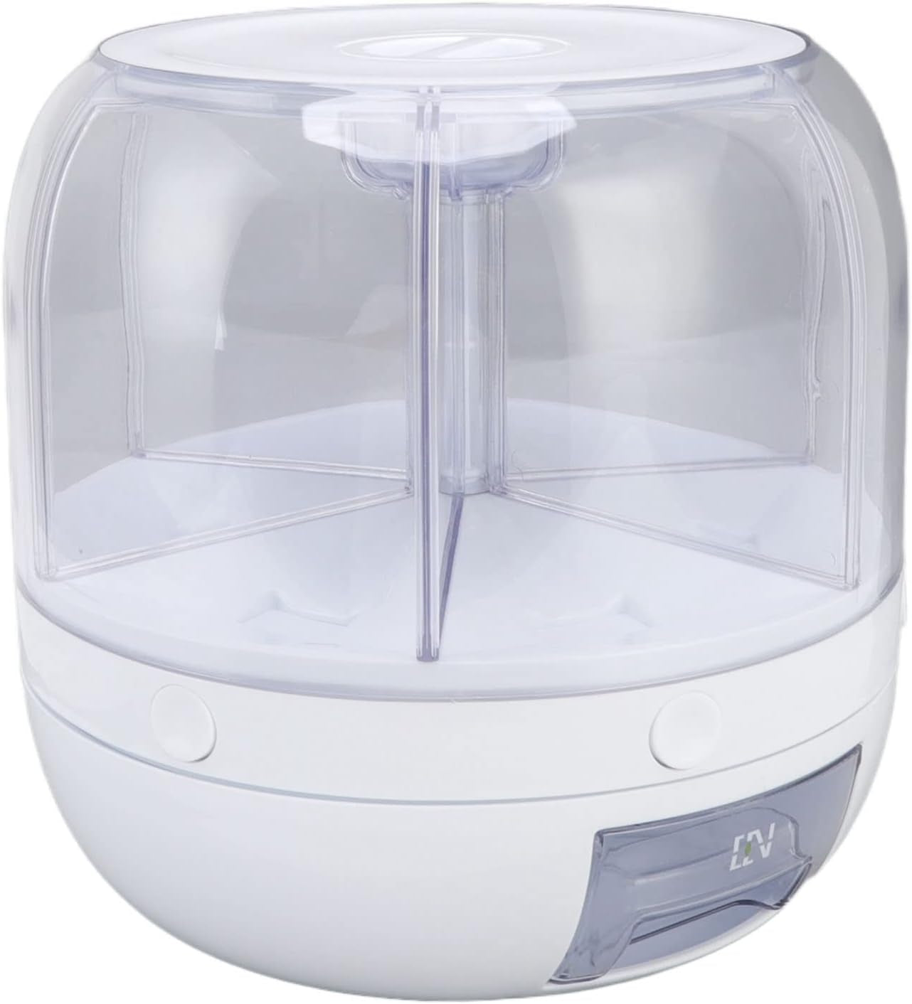 6-Grid 360° Rotating Rice & Grain Storage Container - Convenient 5kg Dry Food Dispenser with Lid for Your Home Kitchen