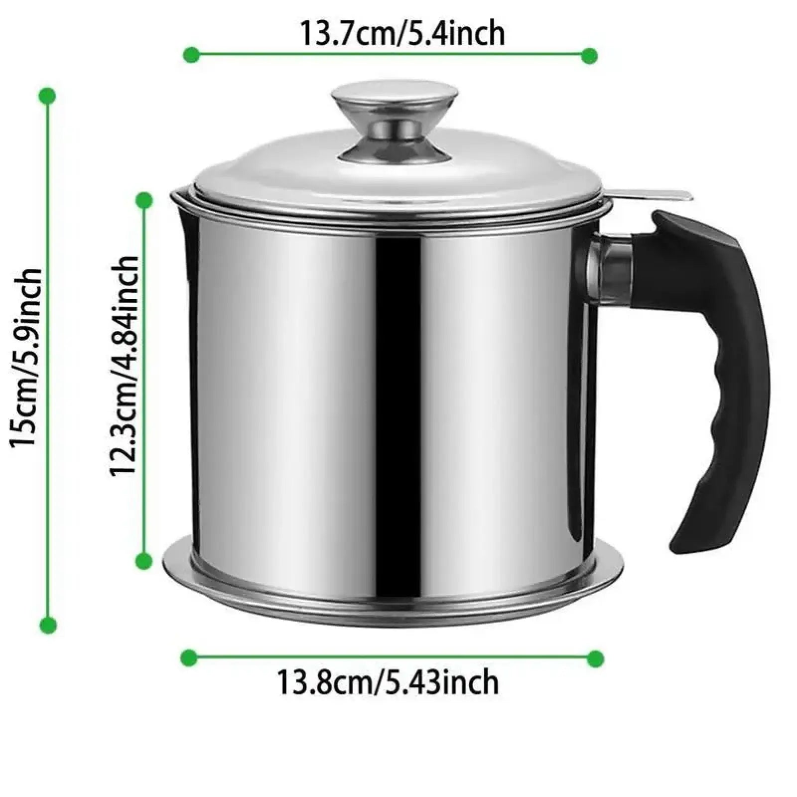 Elevate Your Cooking with Our Modern Stainless Steel Oil Dispenser - Includes Tray & Lid for Safe Storage and Easy Filtration